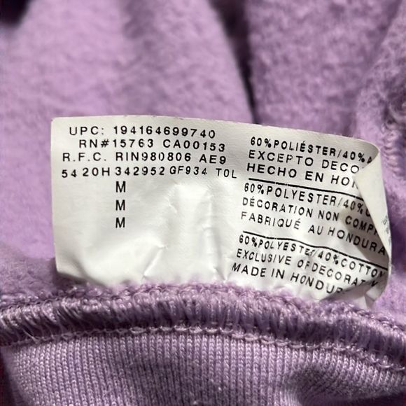 Champion Lavender Purple Teal Logo Script Hoodie Sz Medium - Picture 8 of 12